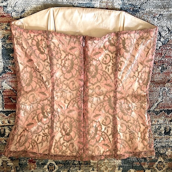 Express Floral Lace Bustier Top Size Medium - Picture 2 of 4